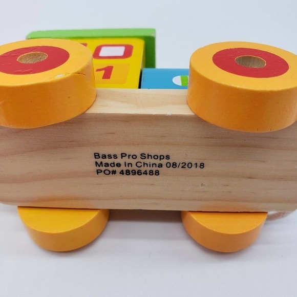 Wood Stacking Train and Wooden Blocks 23 Pcs - Picture 6 of 7